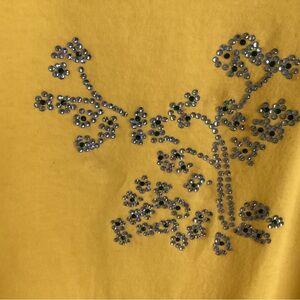 Hand Crafted Multicolored Embellished Short Sleeve Tee